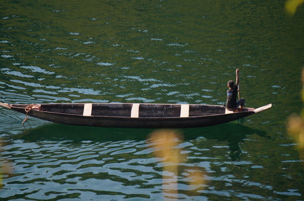 boat in a river-northeast India