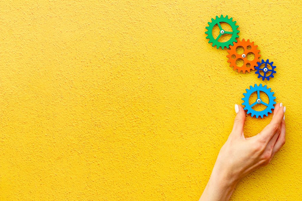 gears on a yellow background_nonprofit donors